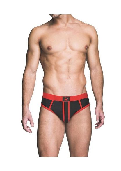 Prowler Red Ass-Less Brief - Black/Red - Small