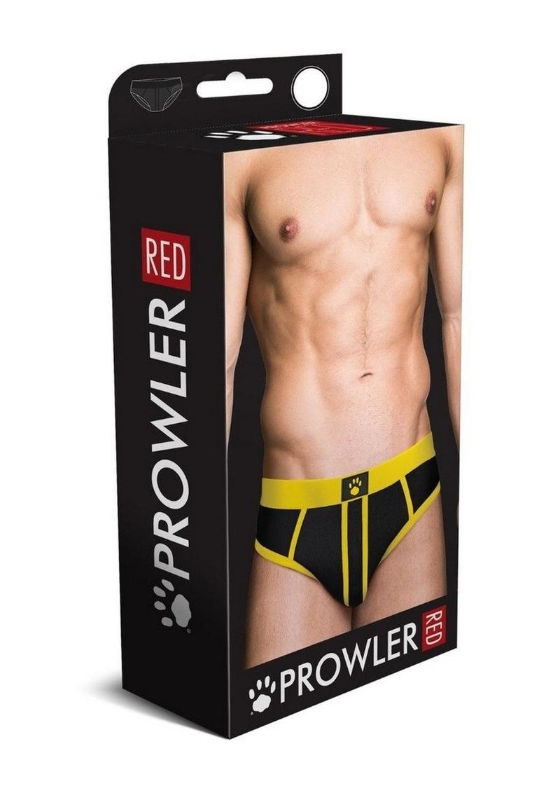 Prowler Red Ass-Less Brief - Black/Yellow - Small