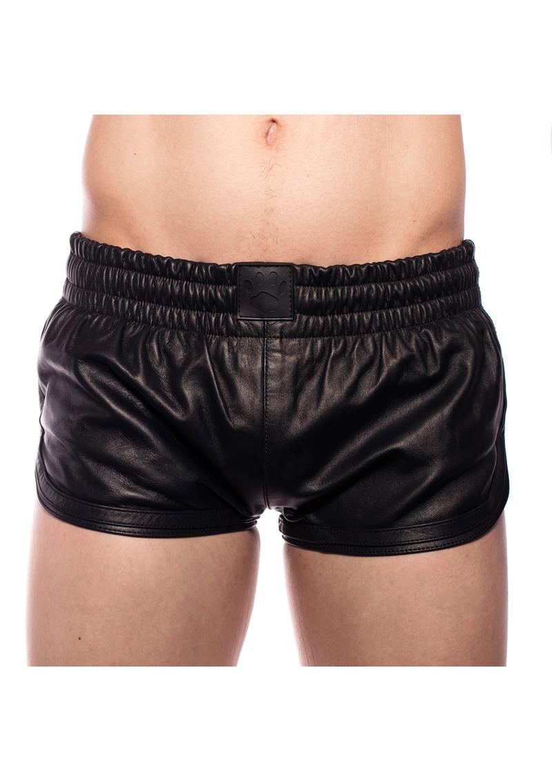 Prowler Red Leather Sport Shorts - Black - Large