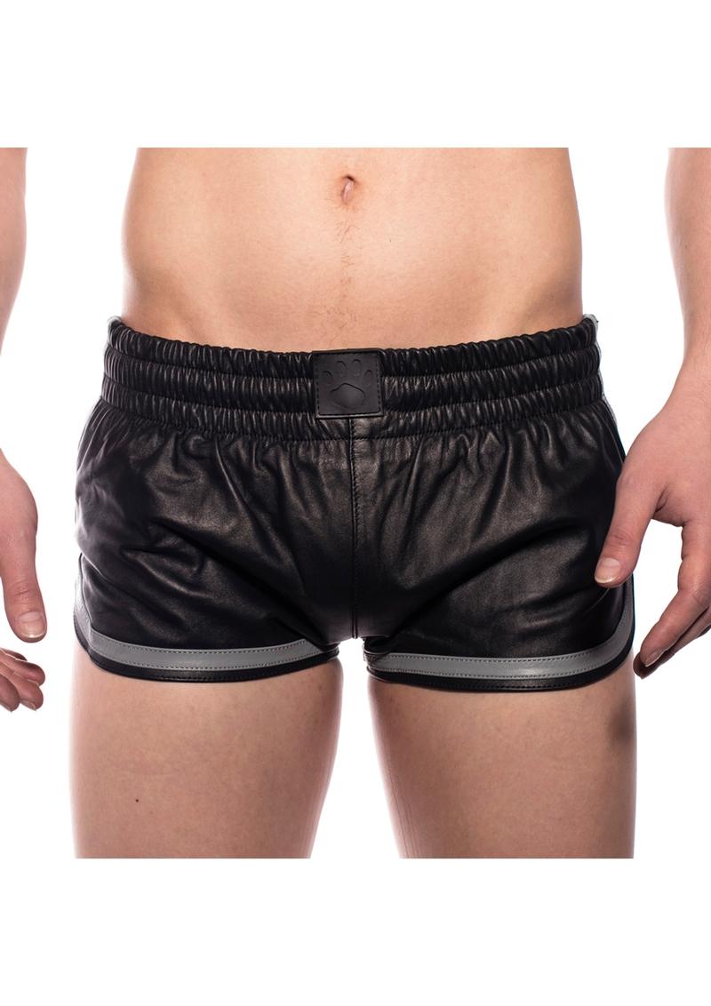 Prowler Red Leather Sport Shorts - Black/Gray/Grey - Medium