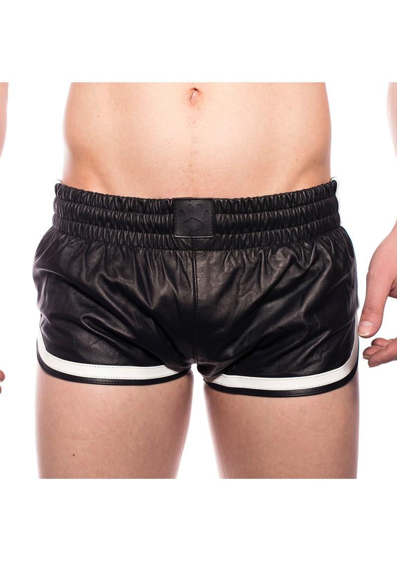 Prowler Red Leather Sport Shorts - Black/White - Medium