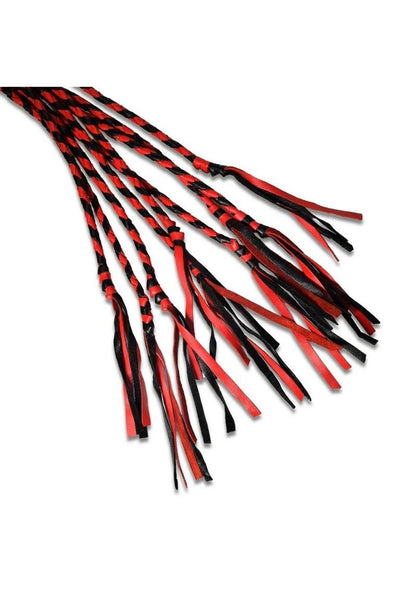 Prowler Red Long Handle Flogger - Black/Red