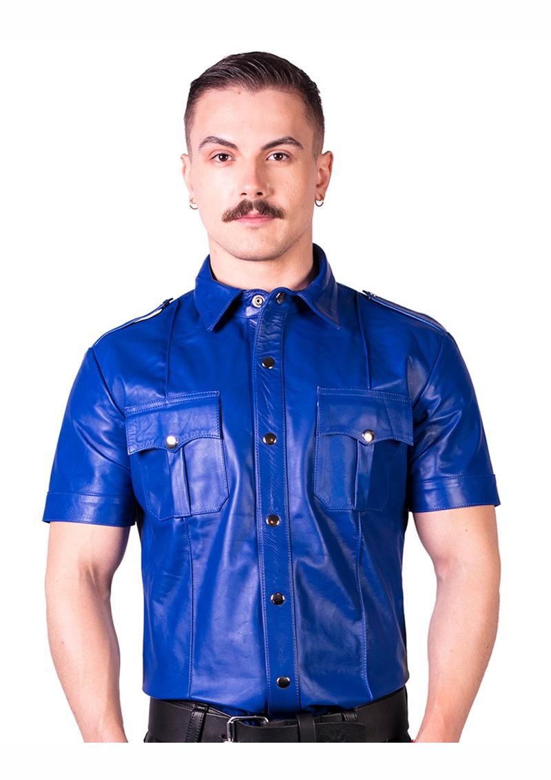 Prowler Red Slim Fit Police Shirt - Black/Blue - Large/XXLarge