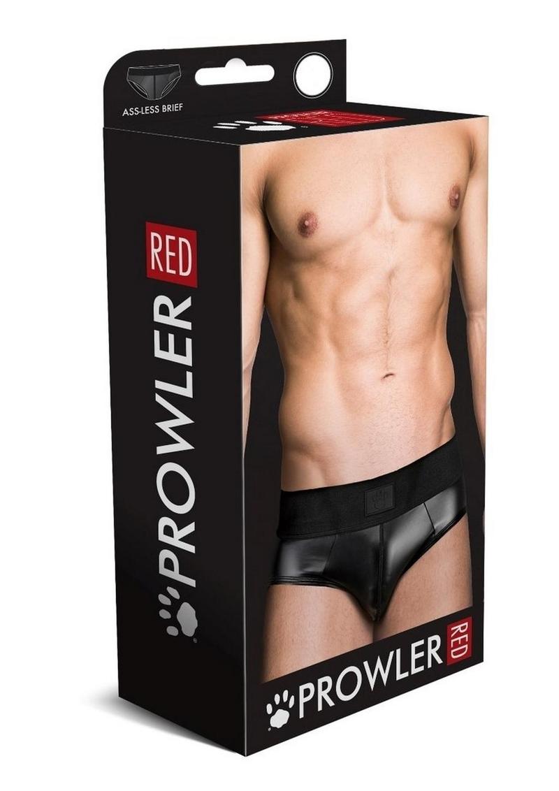 Prowler Red Wetlook Ass-Less Brief - Black - XXLarge