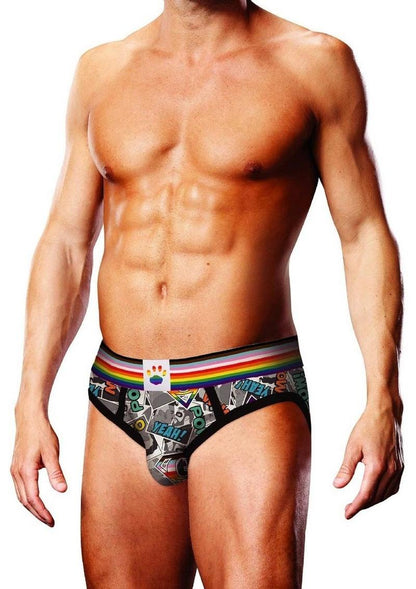 Prowler Comic Book Brief - Gray/Grey/Multicolor - XXLarge