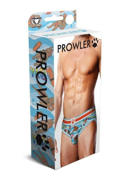 Prowler Gaywatch Bears Open Brief - Blue/Orange - Small