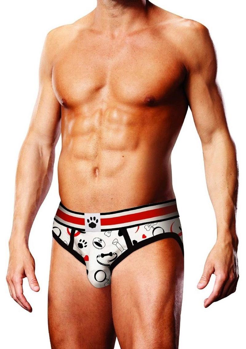 Prowler Puppie Print Brief - Black/White - XSmall