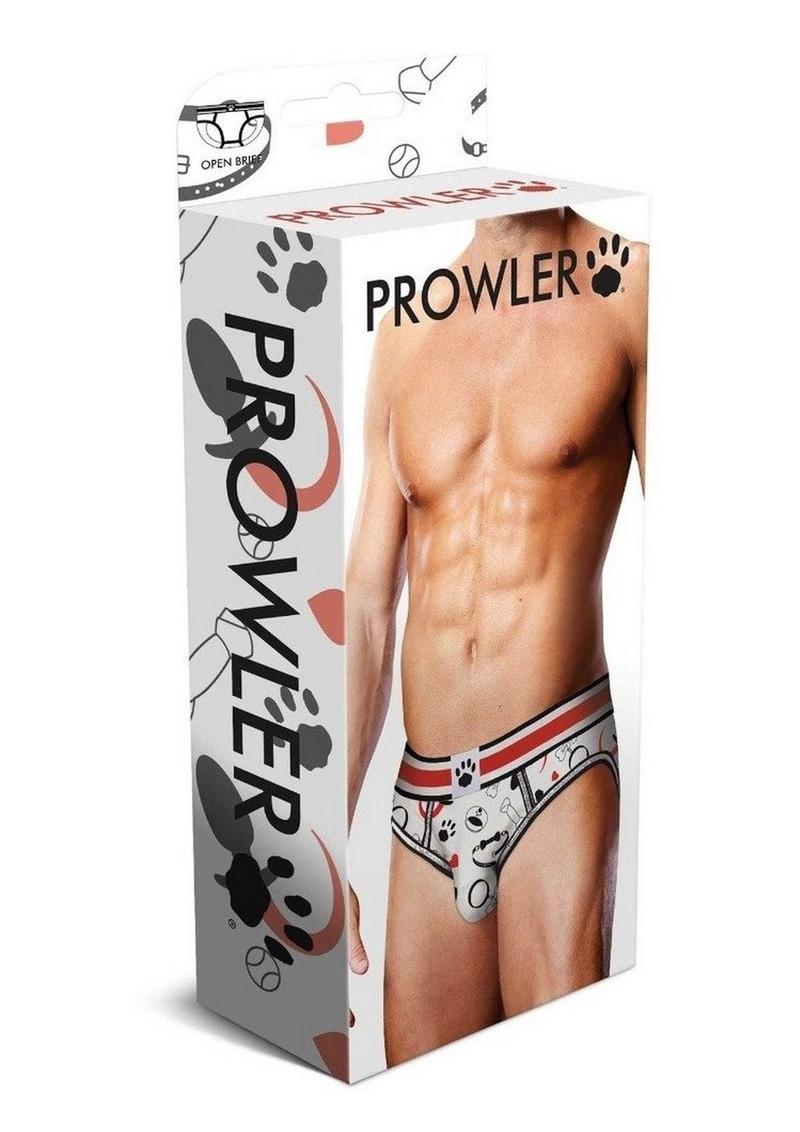 Prowler Puppie Print Open Brief - Black/White - Small