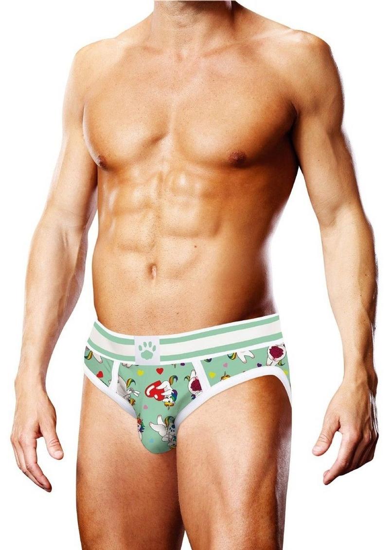 Prowler Unicorn Hearts Brief - Green - Medium