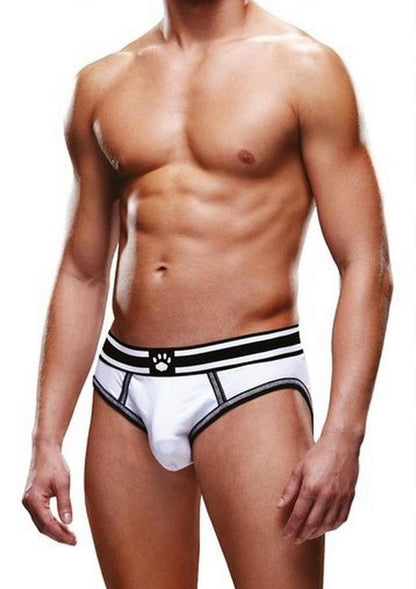 Prowler White/Black Open Brief - Black/White - Large