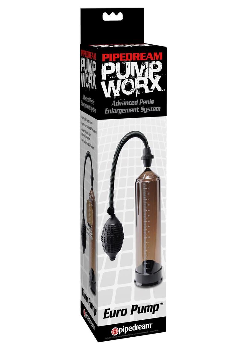 Pump Worx Euro Pump Advanced Penis Enlargement System - Black/Smoke