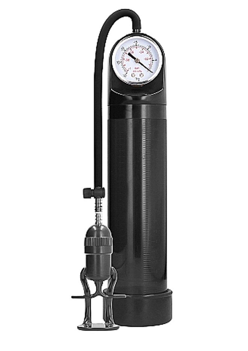 Pumped By Shots Deluxe Penis Pump with Advanced Psi Gauge - Black