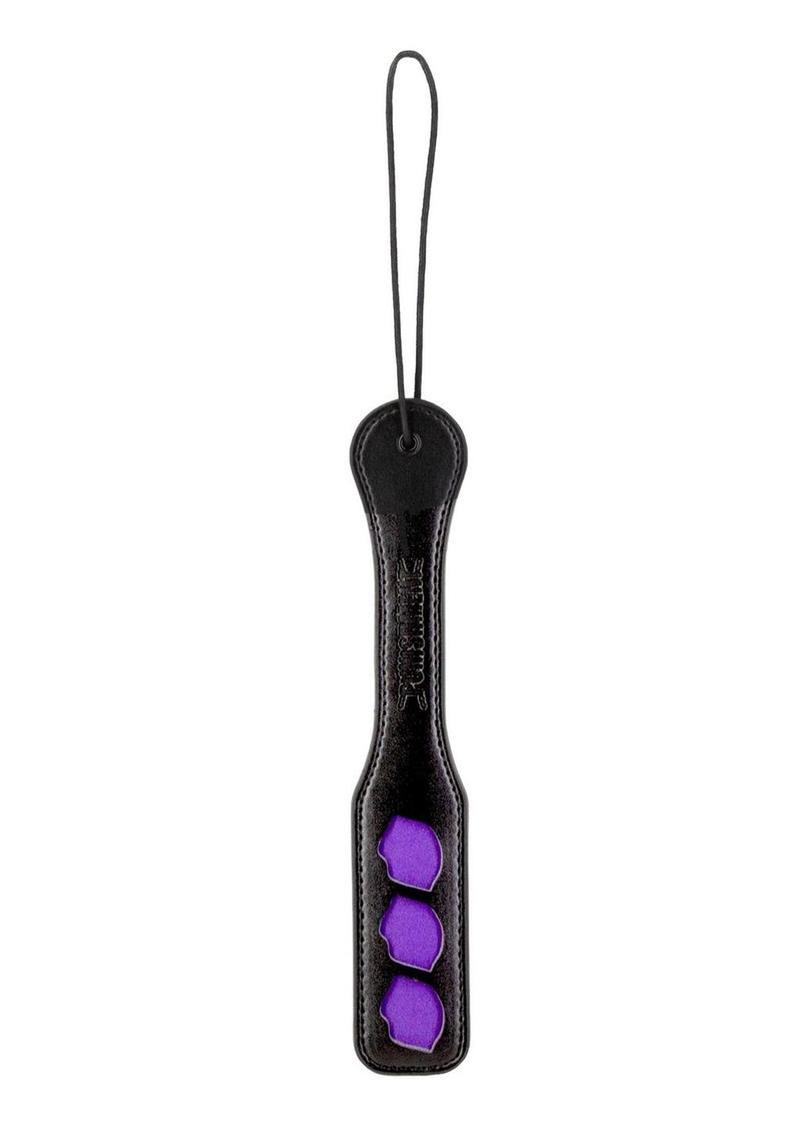 Punishment Paddle Lips - Black/Purple