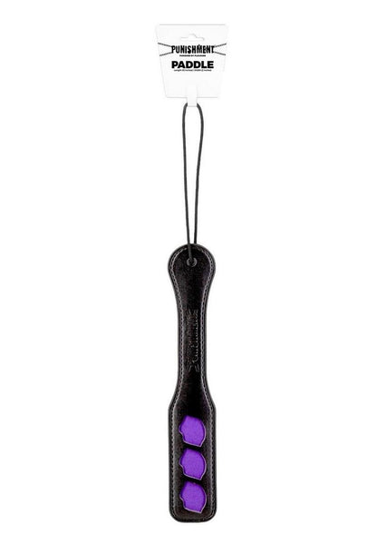 Punishment Paddle Lips - Black/Purple