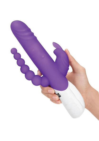 Rabbit Essential Silicone Rechargeable Double Penetration Rabbit Vibrator