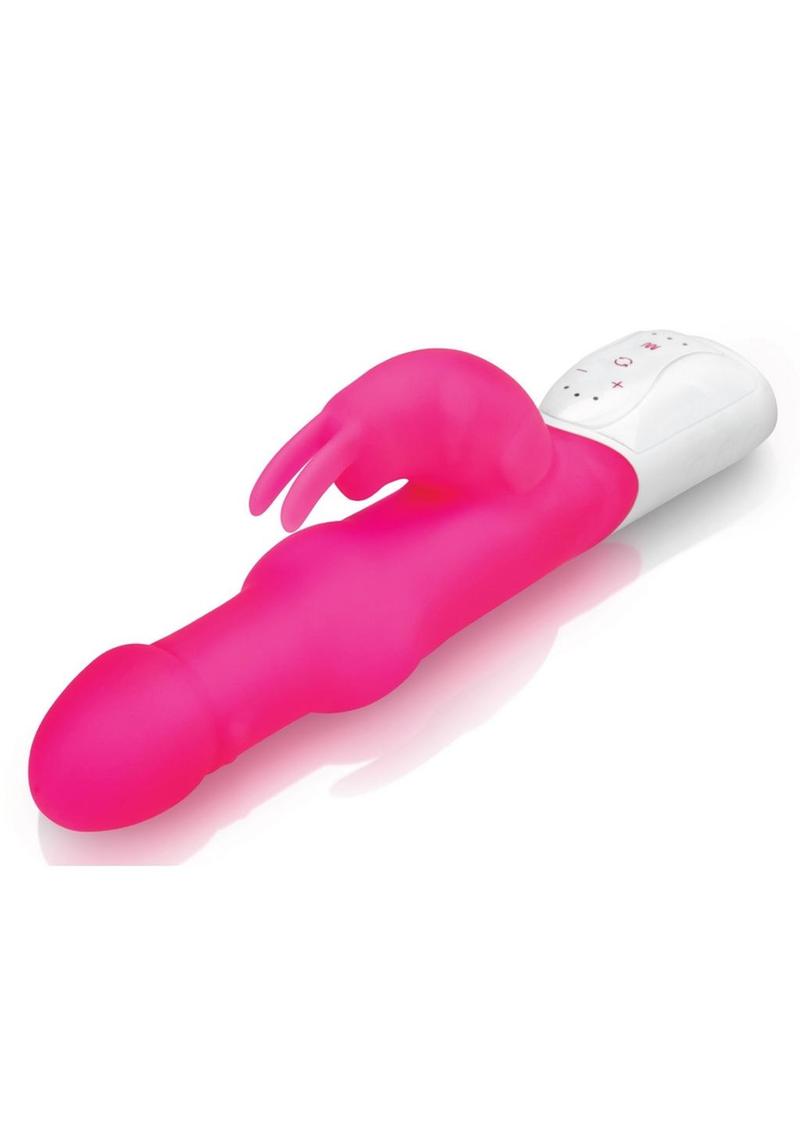 Rabbit Essentials Silicone Rechargeable Beads Rabbit Vibrator - Hot Pink/Pink