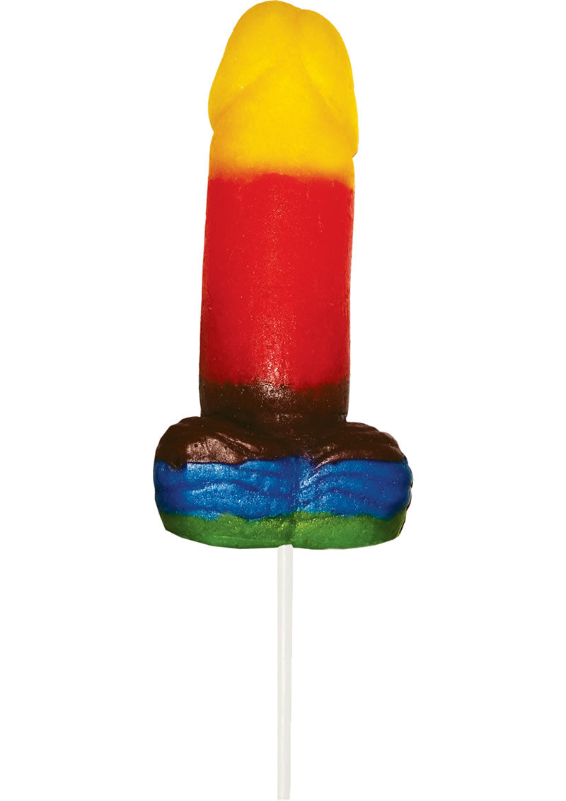 Rainbow Sweet and Sour Jumbo Gummy Pecker - Multicolor