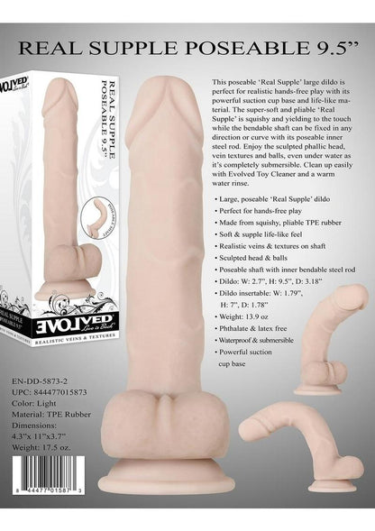 Real Supple Poseable Dildo with Balls