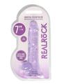 Realrock Crystal Clear Dildo with Balls - Purple - 7in