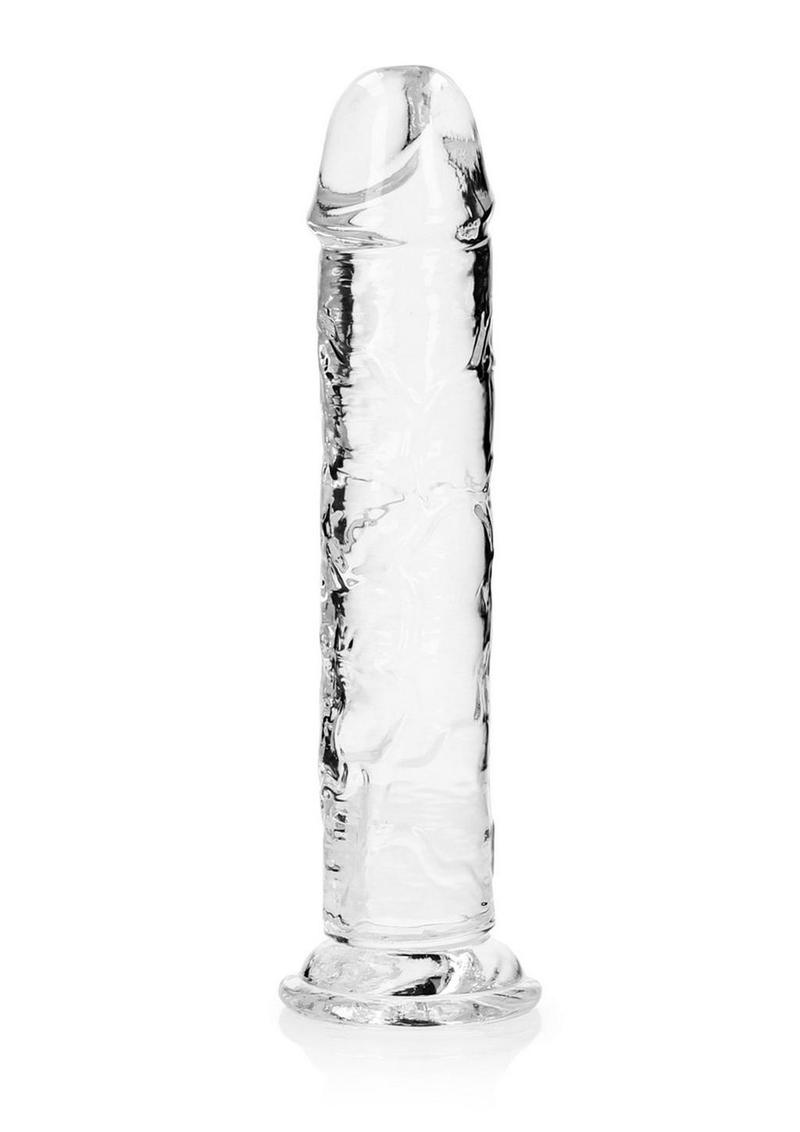 Realrock Crystal Clear Straight No Balls Dildo - Clear - 11in