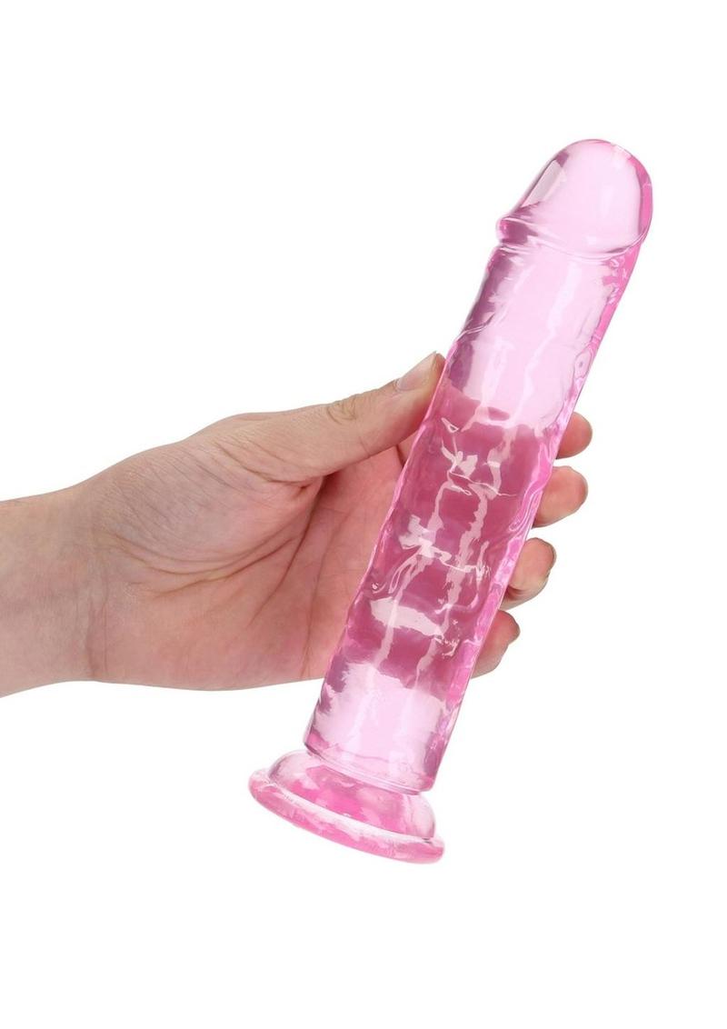 Realrock Crystal Clear Straight No Balls Dildo