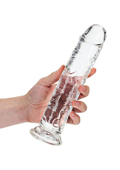 Realrock Crystal Clear Straight No Balls Dildo