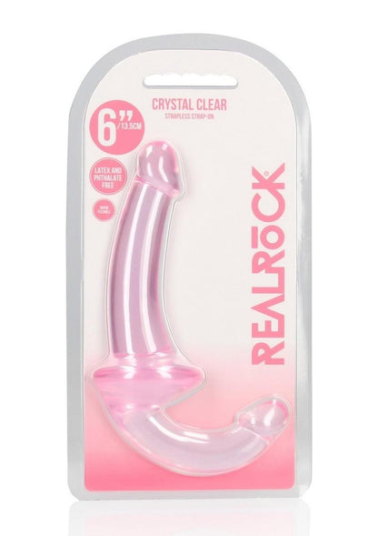 Realrock Crystal Clear Strapless Strap-On 6 - Clear/Pink