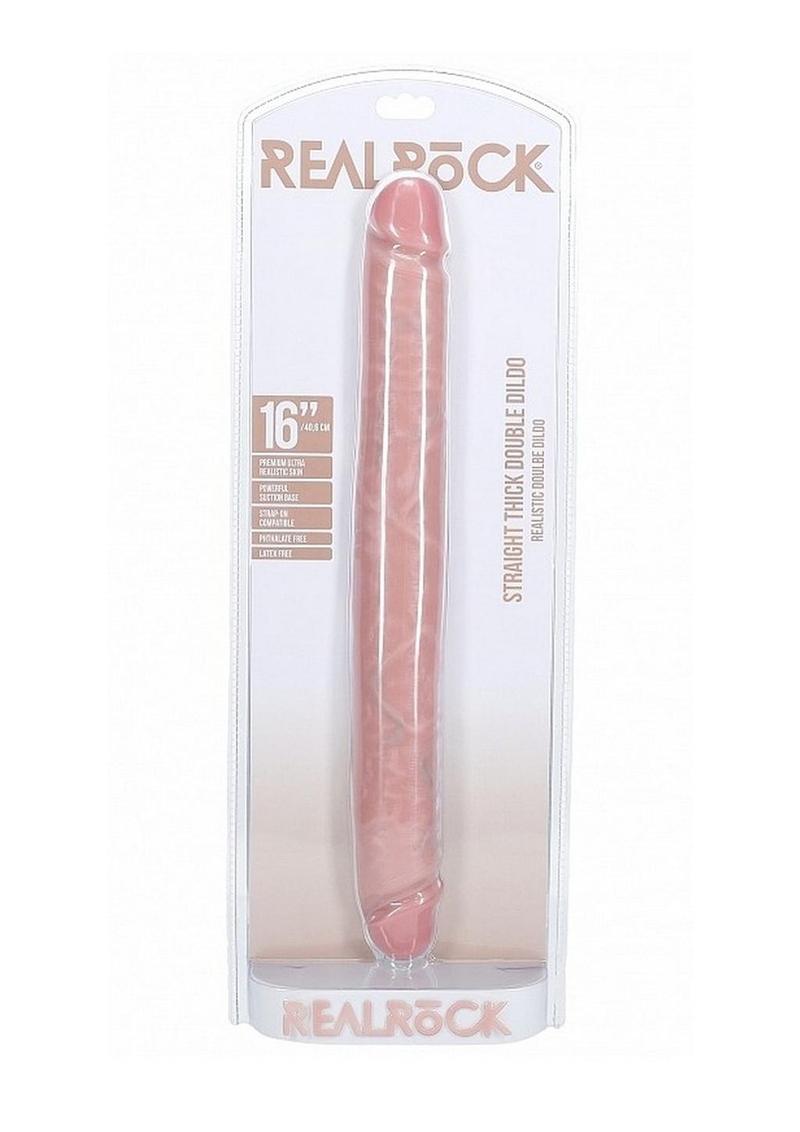 Realrock Realistic Skin Thick Double Ended Dong - Vanilla - 16in