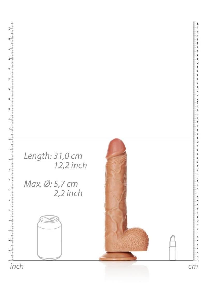 Realrock Straight Realistic Dildo with Balls and Suction Cup