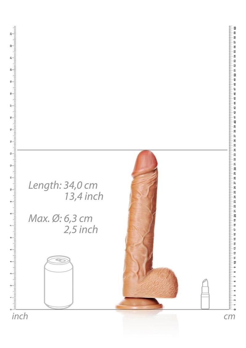 Realrock Straight Realistic Dildo with Balls and Suction Cup