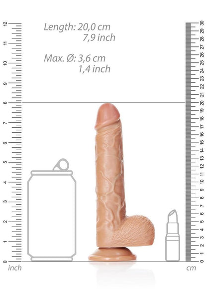 Realrock Straight Realistic Dildo with Balls and Suction Cup