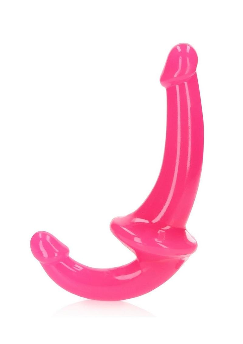 Realrock Strapless Strap-On Glow In The Dark Dildo - Pink - 6in