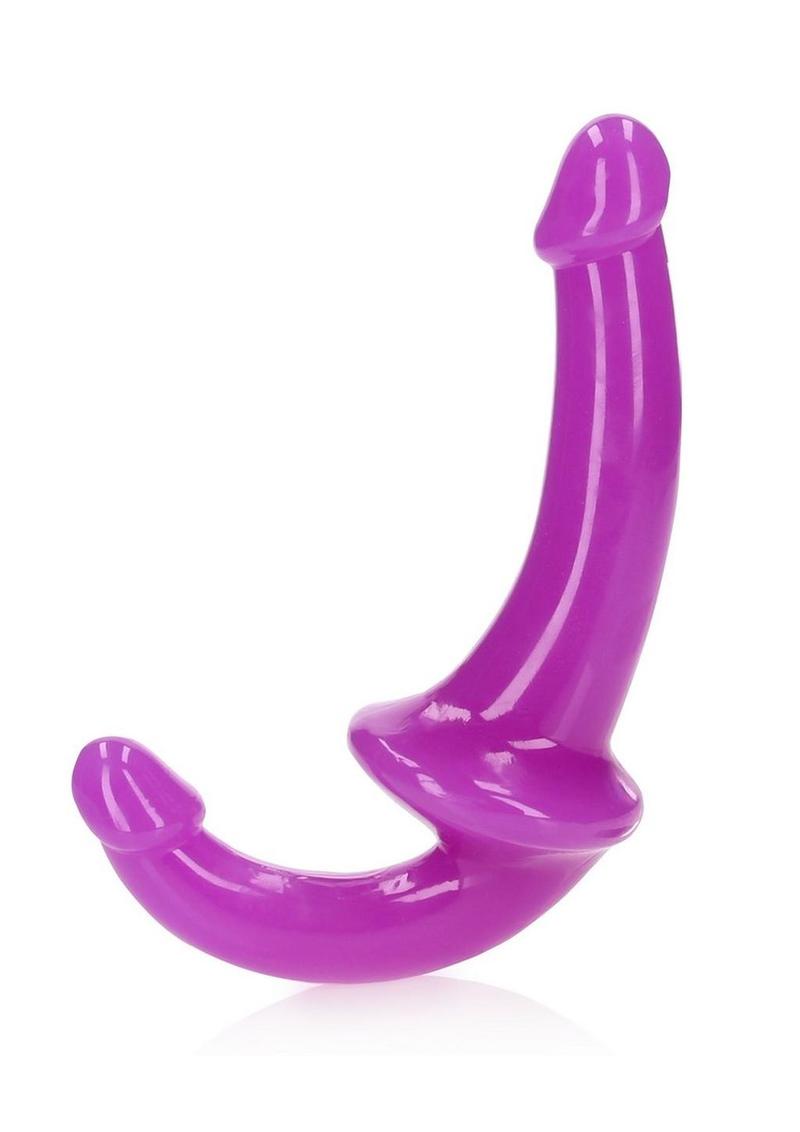 Realrock Strapless Strap-On Glow In The Dark Dildo - Purple - 6in