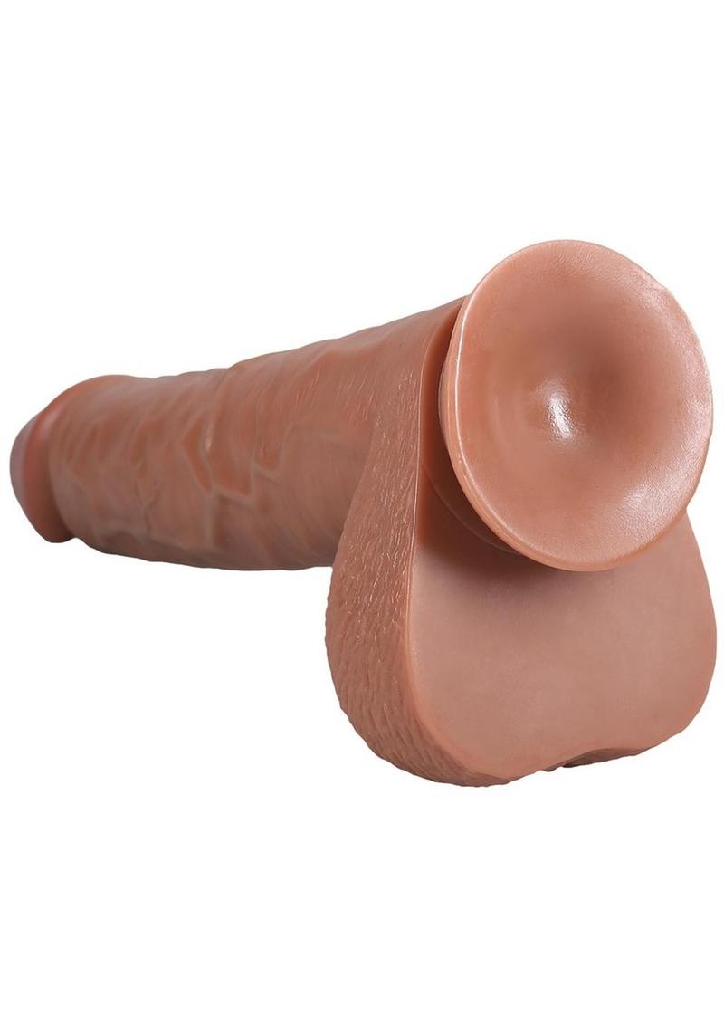 Realrock Ultra Realistic Skin Extra Large Straight Dildo with Balls and Suction Cup