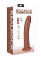 Realrock Vibrating and Rotating Cock Regular Curved - Caramel - 8in