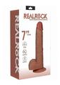 Realrock Vibrating Cock with Balls Regular Straight - Caramel - 7in