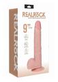 Realrock Vibrating Cock with Balls Regular Straight - Vanilla - 9in