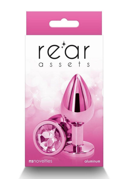 Rear Assets Aluminum Anal Plug - Metal/Pink - Medium