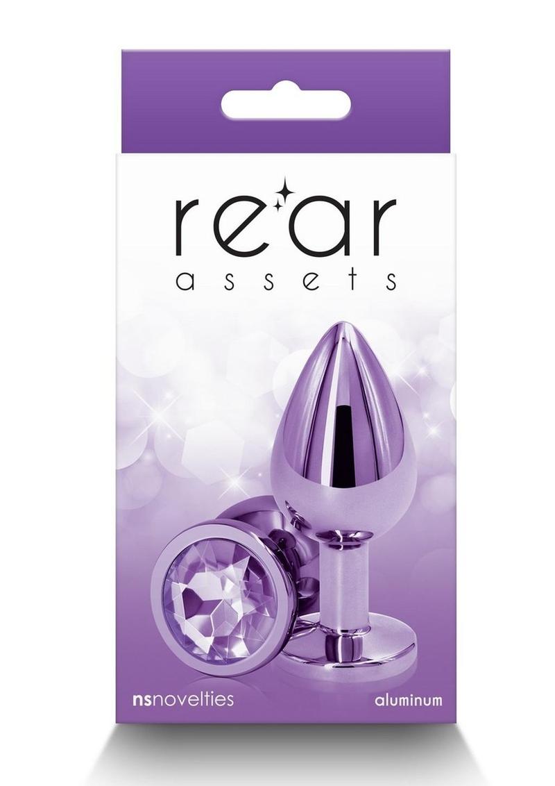 Rear Assets Aluminum Anal Plug - Metal/Purple - Medium