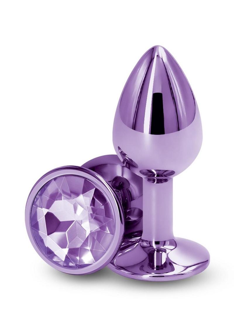 Rear Assets Aluminum Anal Plug - Metal/Purple - Small