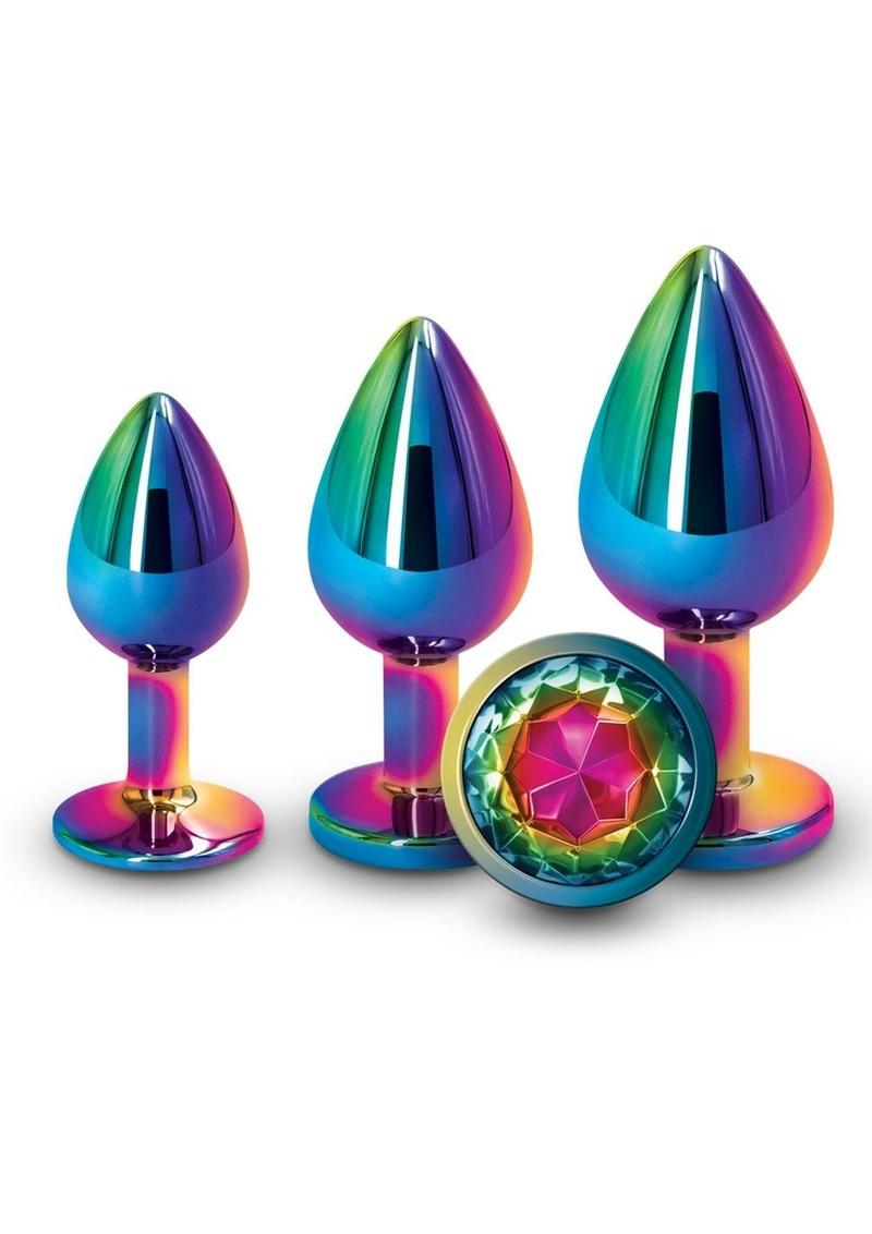 Rear Assets Aluminum Anal Plug Trainer Kit - Multicolor/Rainbow - 3 Pieces