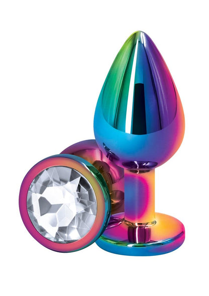 Rear Assets Multicolor Anal Plug - Clear - Medium/Small