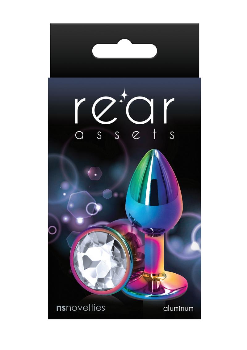 Rear Assets Multicolor Anal Plug - Clear/Multicolor - Small