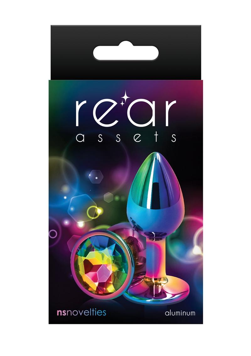 Rear Assets Multicolor Anal Plug - Multicolor/Rainbow - Small