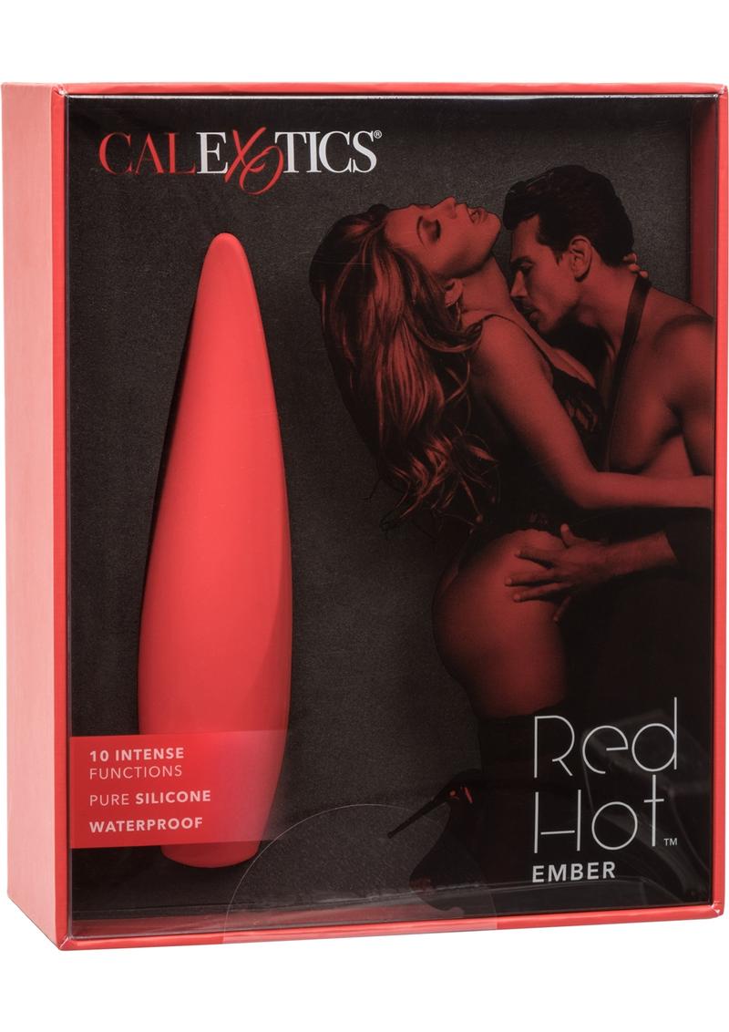 Red Hot Ember USB Rechargeable Silicone Massager Waterproof - Red