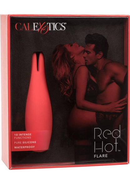 Red Hot Flare USB Rechargeable Silicone Massager Waterproof - Red