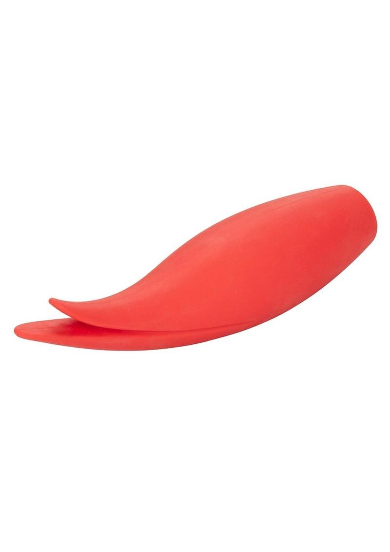 Red Hot Sizzle Rechargeable Silicone Vibrator with Clitoral Stimulation