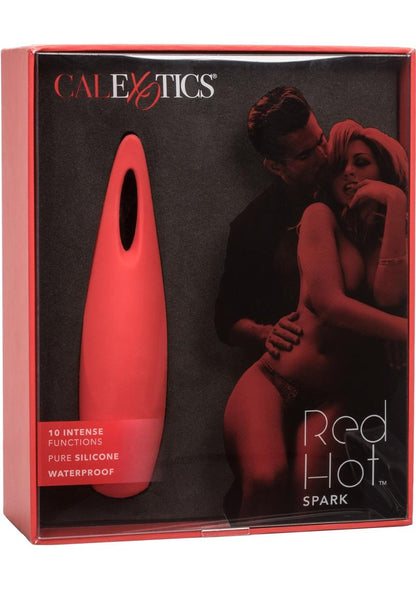 Red Hot Spark USB Rechargeable Silicone Massager Waterproof - Red