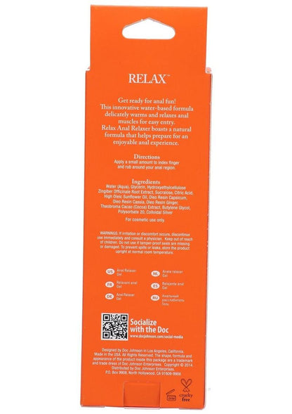 Relax Anal Relaxer For Everyone Water Based Lubricant