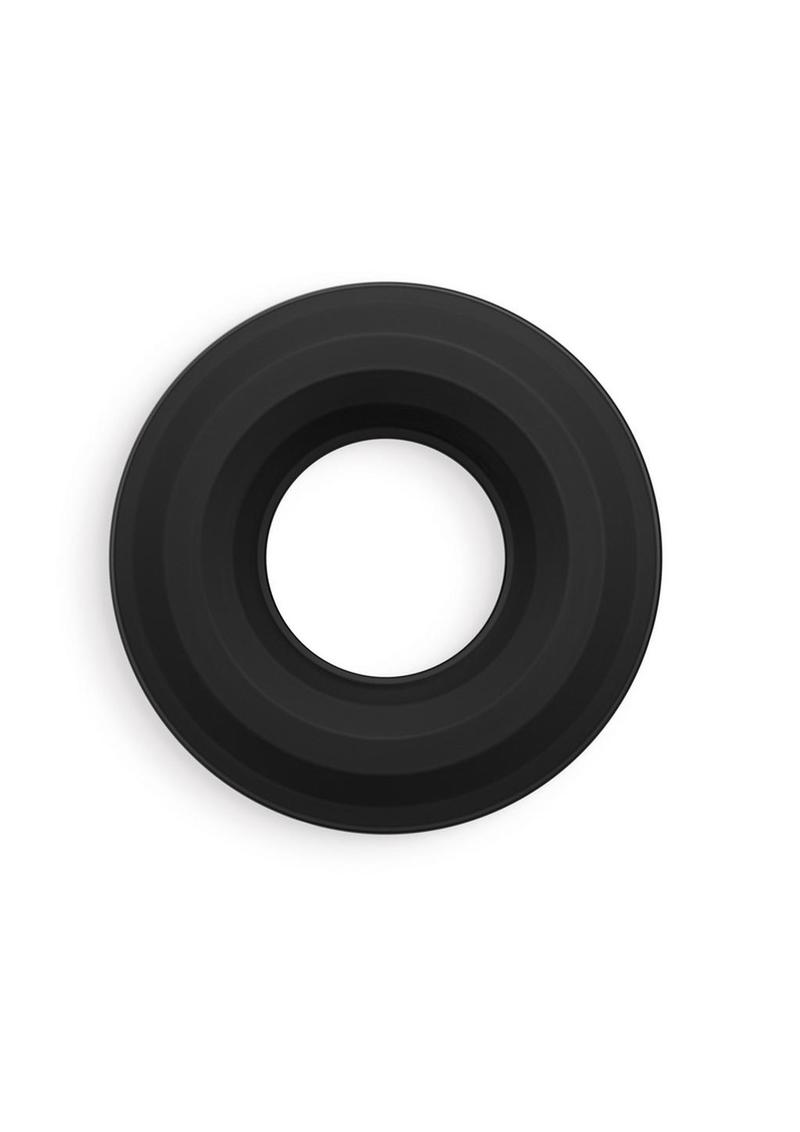 Renegade Fireman Ring Silicone Cock Ring - Black - Medium